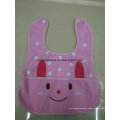 OEM -Produkte maßgeschneiderte Kaninchen gedruckte Baumwolle rosa Baby Bib